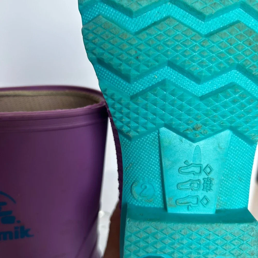 Kamik‎ Kids Purple Rain Boots Size 2 Toddler Water Shoes Outdoor Play